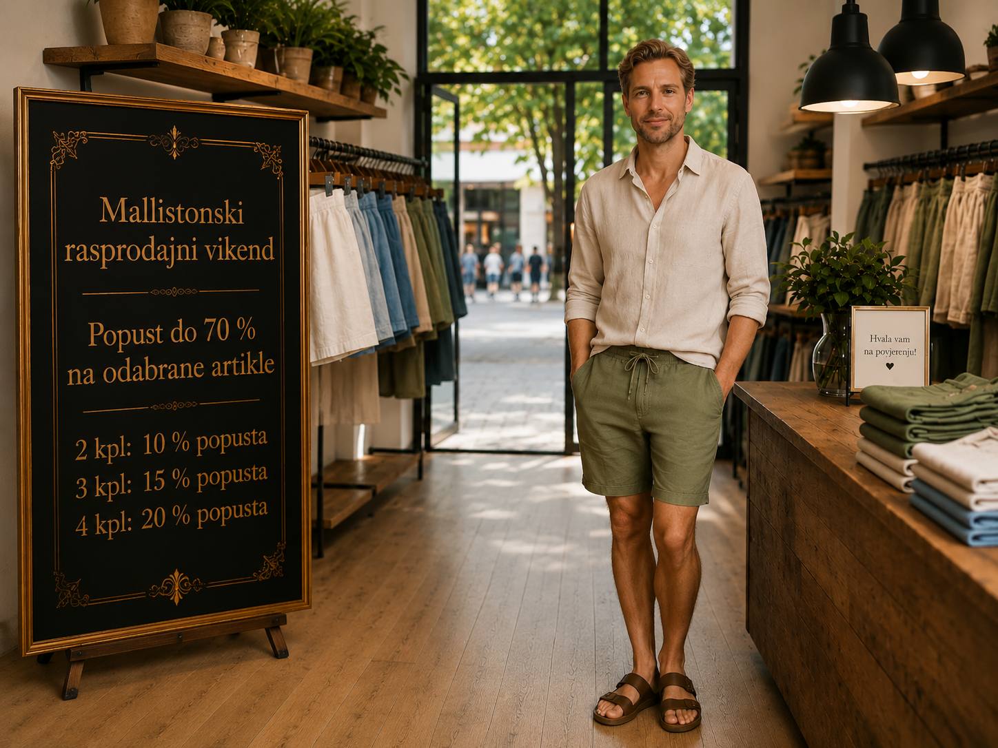 Pellava Shortsit