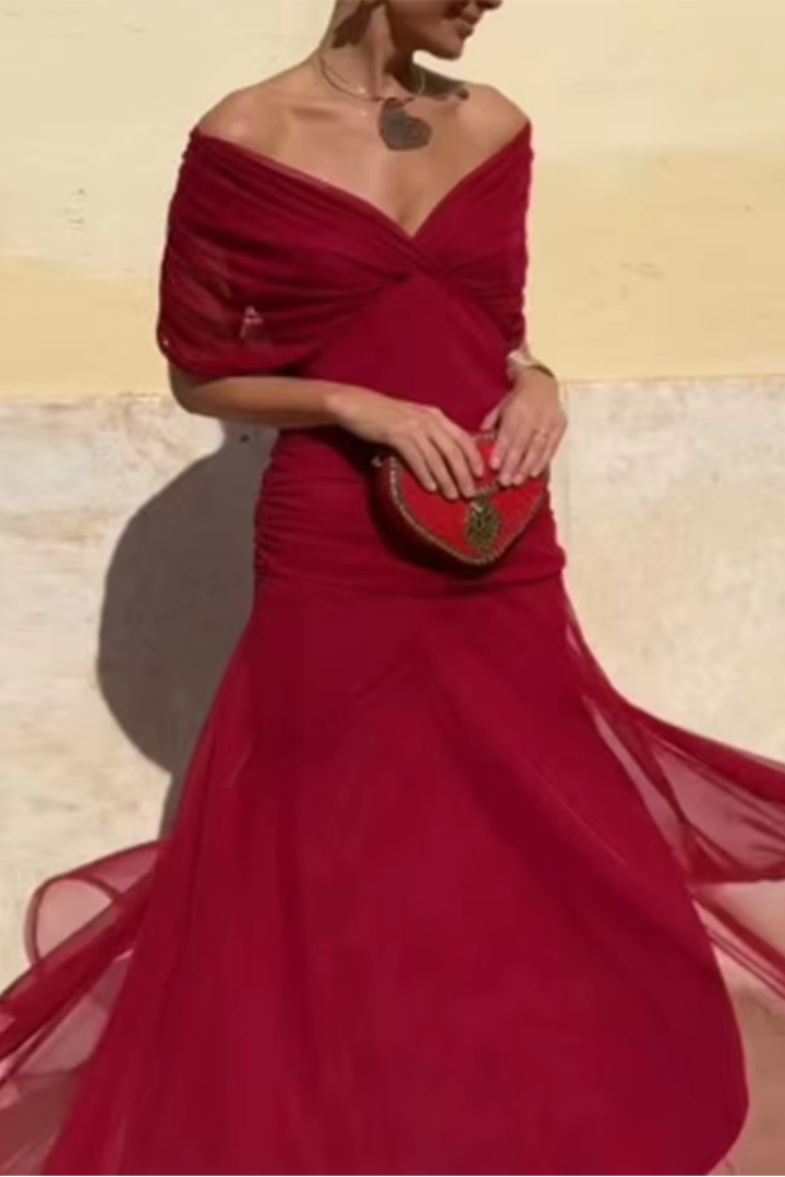 Elegantna maksi haljina s V-izrezom