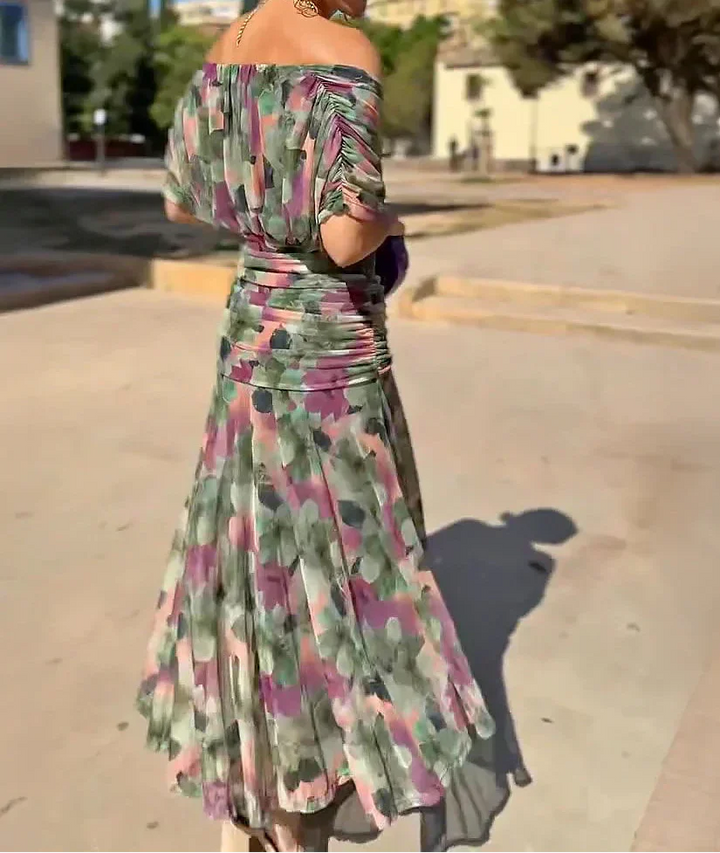 Elegantna maksi haljina s V-izrezom